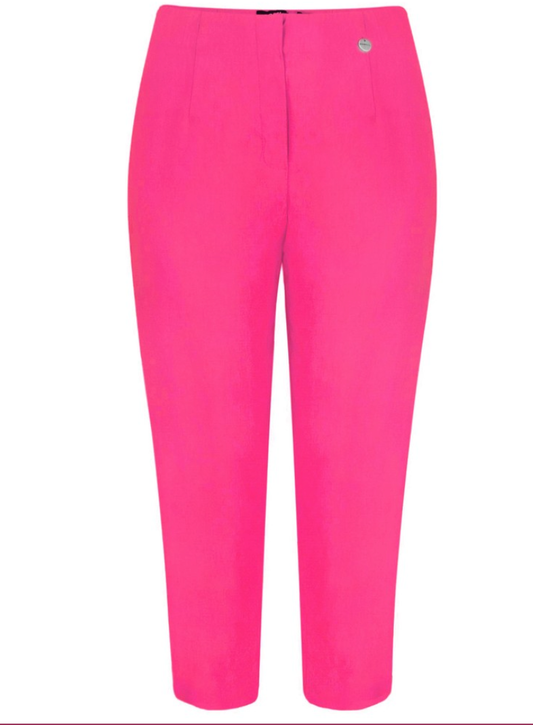 Robell pink 07 crop trousers