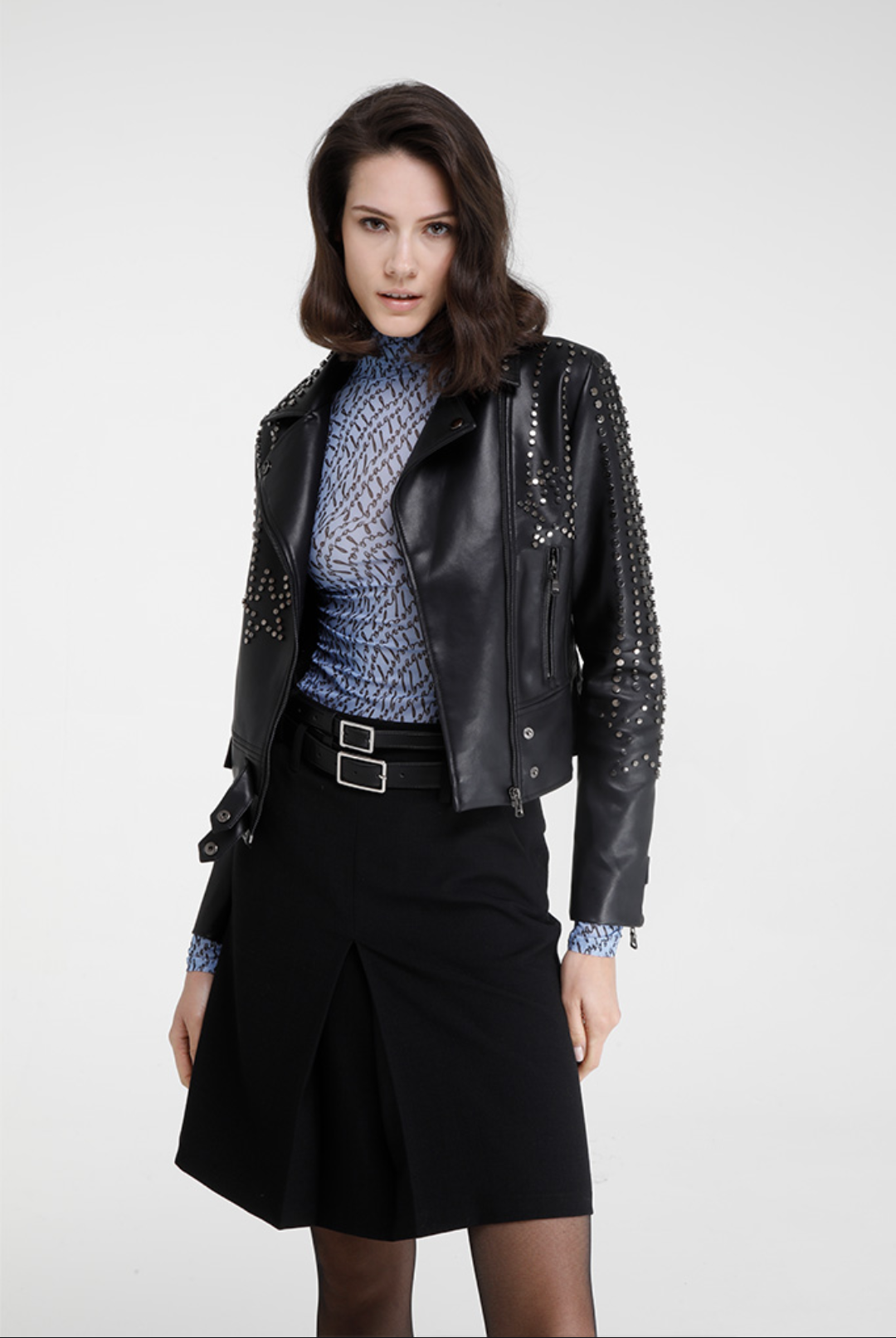 Goa Goa faux leather biker jacket
