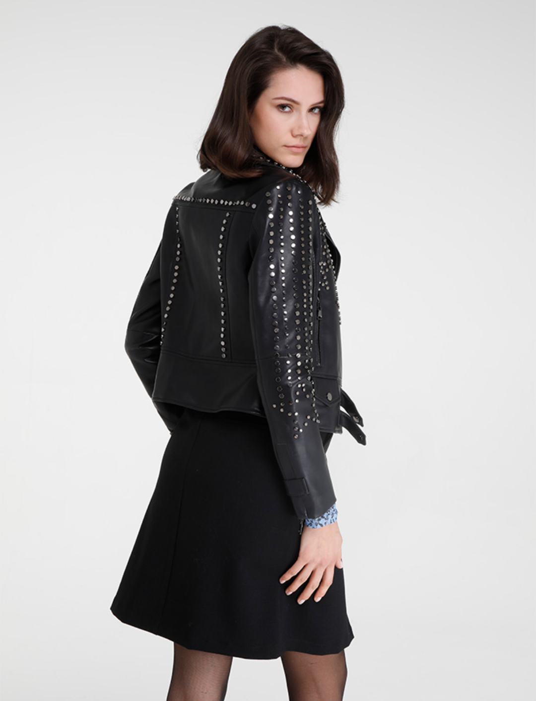 Goa Goa faux leather biker jacket