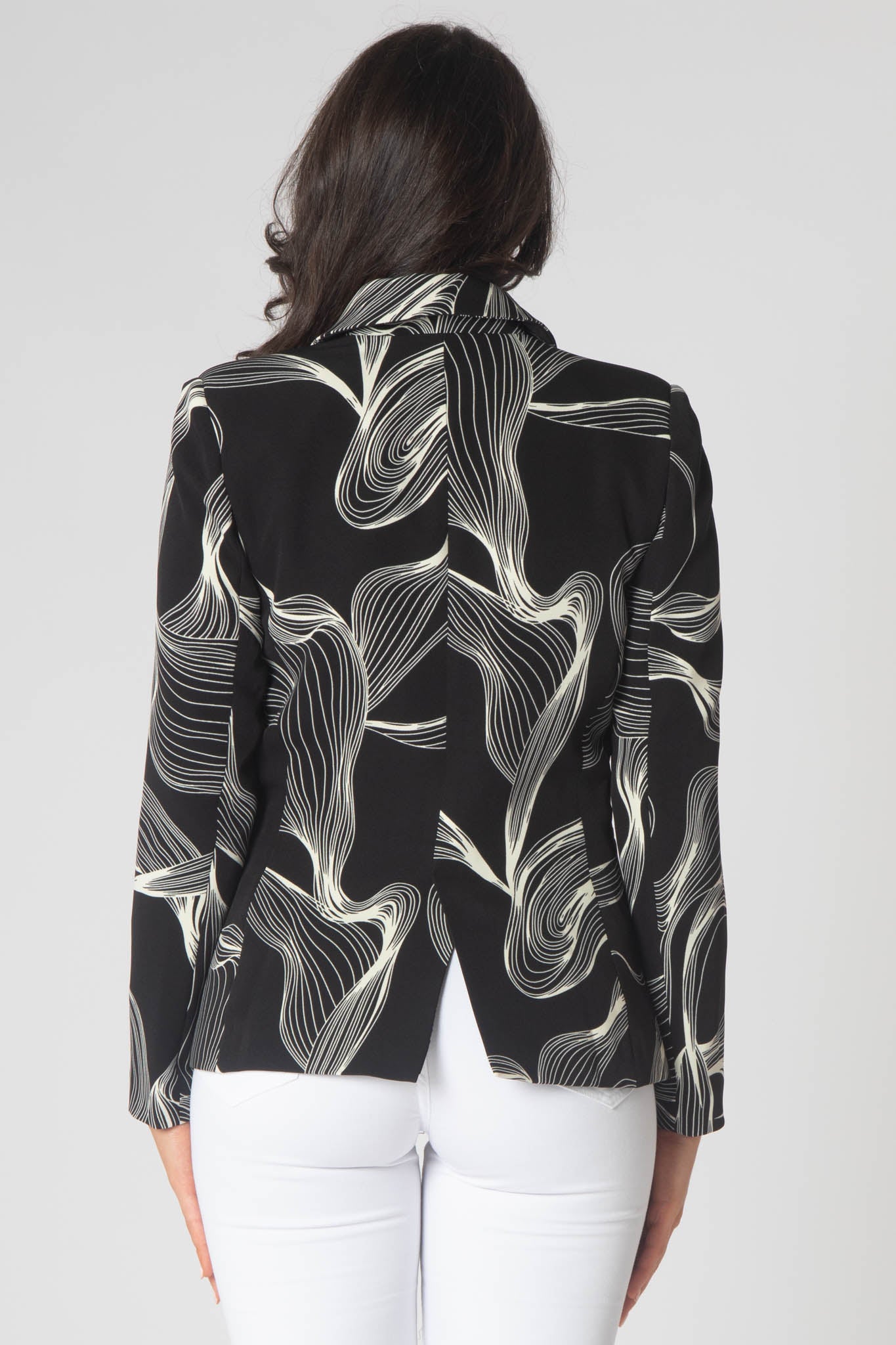 Lottie double breasted black/white blazer