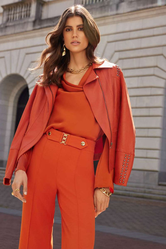 Joseph ribkoff burnt orange jacket 233926.