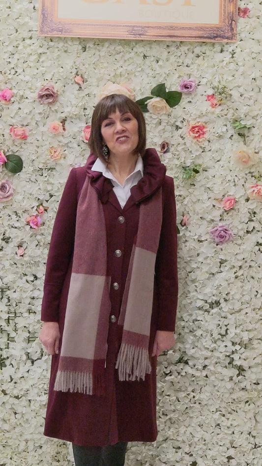 Coco doll burgundy coat