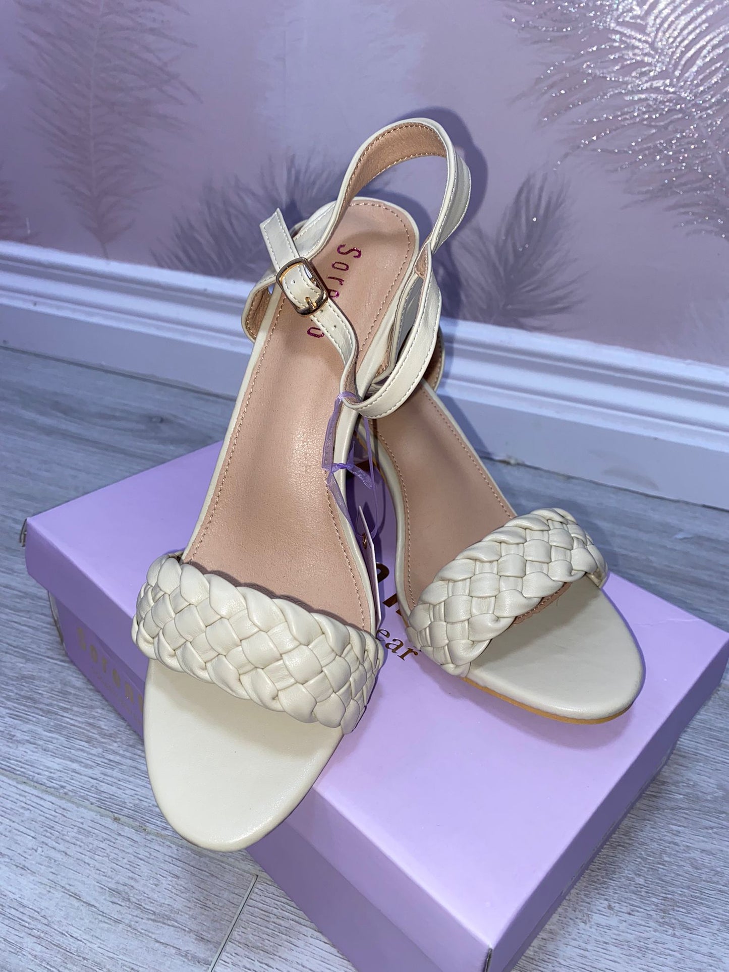 Sorento nude block heel