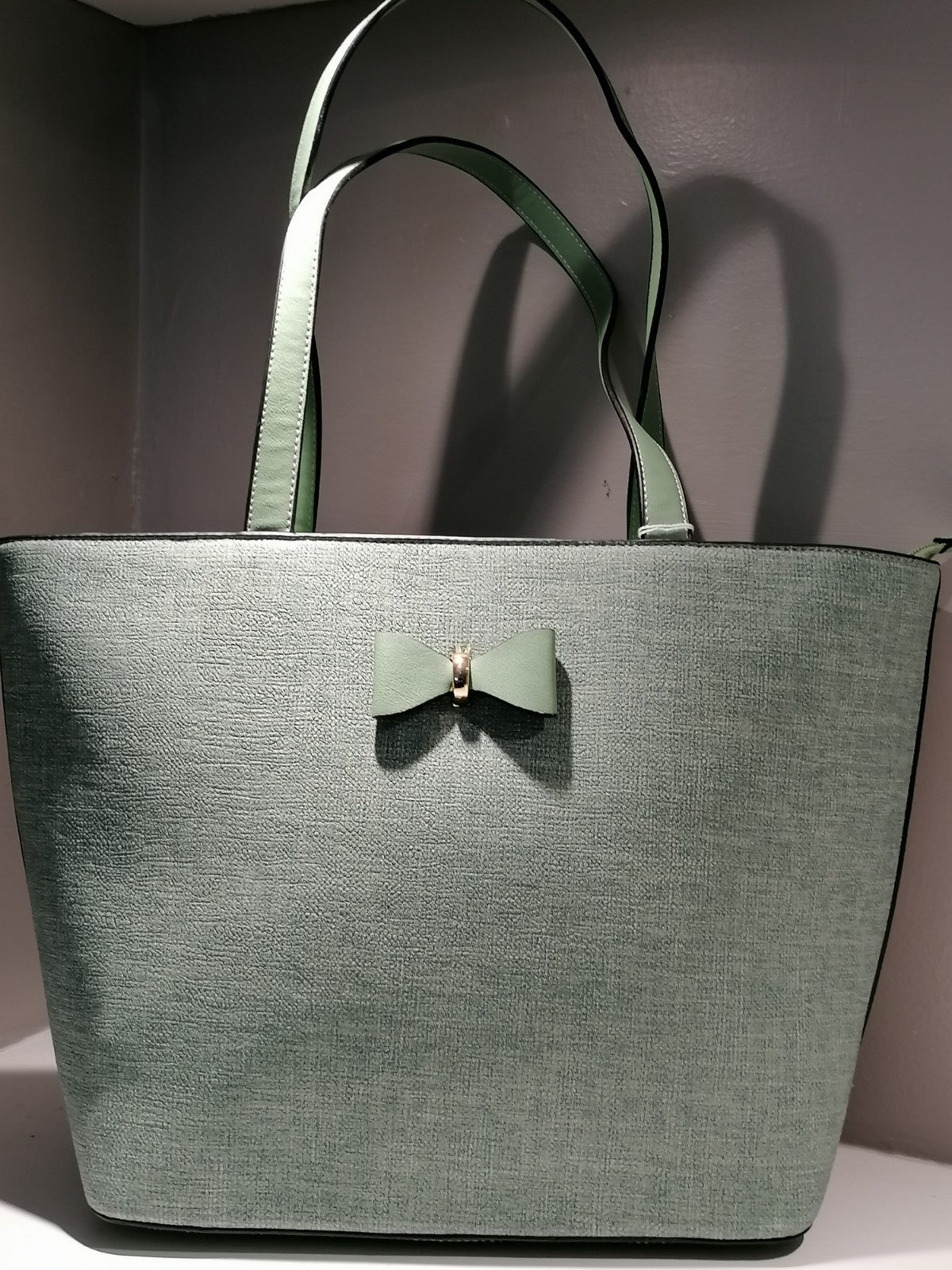 large sage green shoulder  bag
