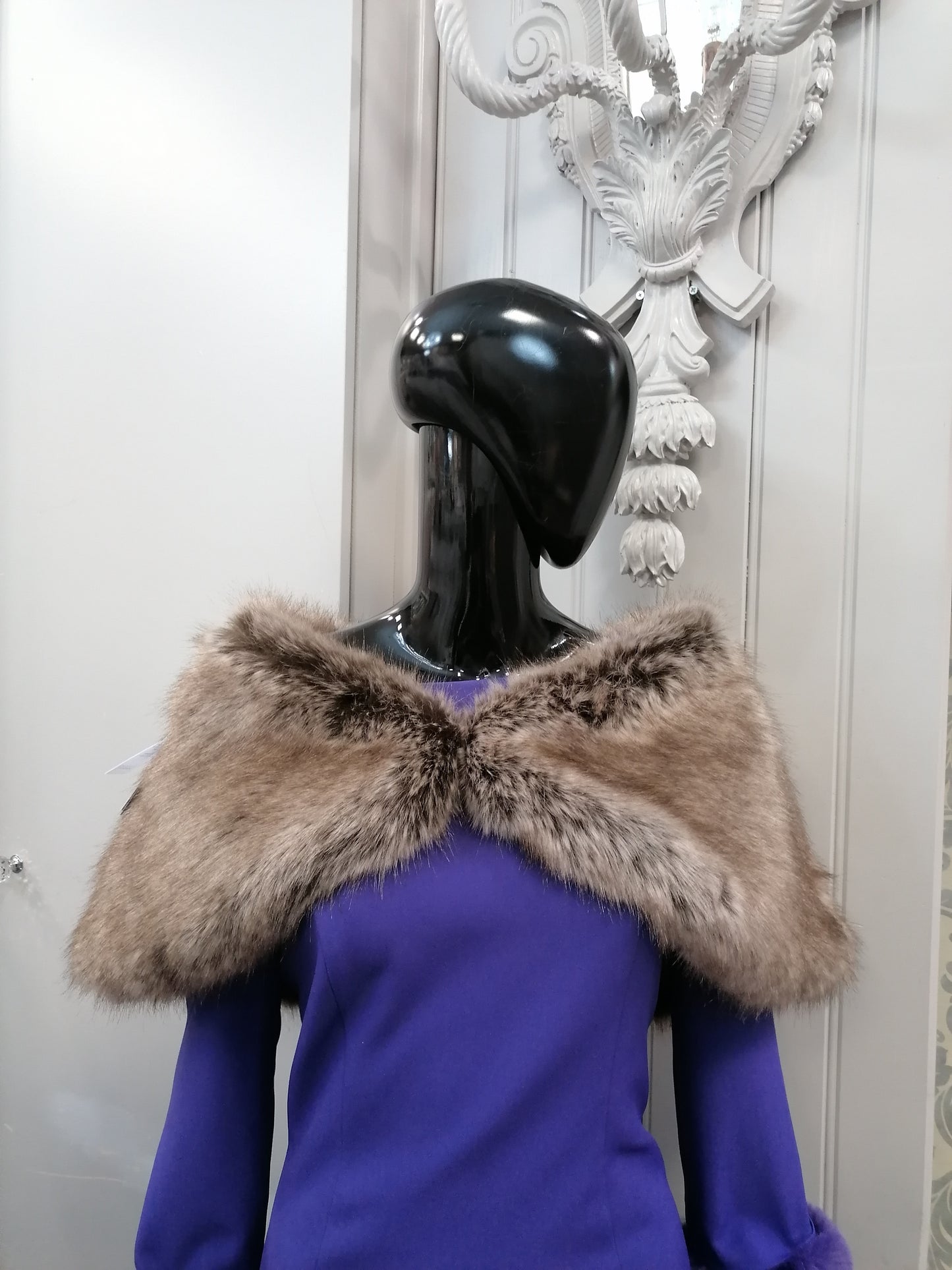 Truffle bridal shoulder wrap