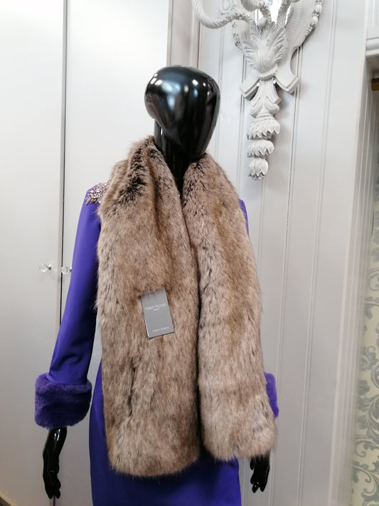 faux fur truffle pocket wrap