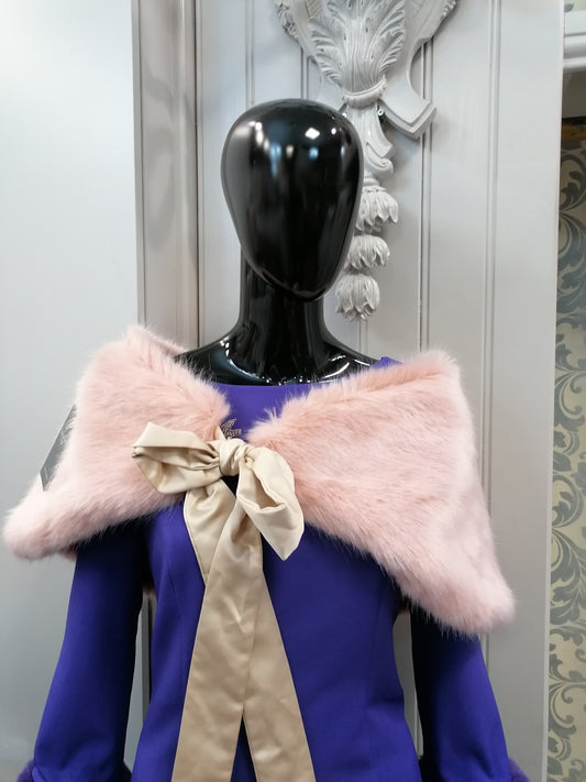 Dusky pink bridal wrap