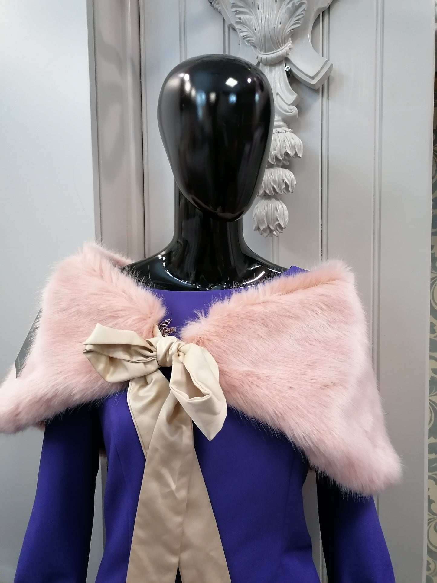 Dusky pink bridal wrap