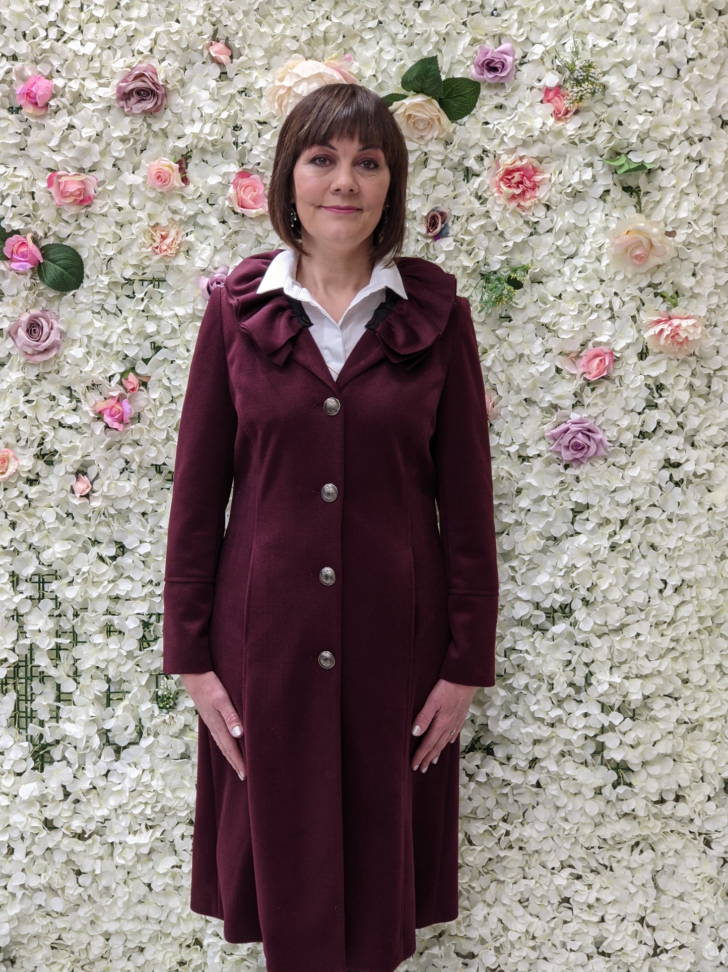 Coco doll burgundy coat