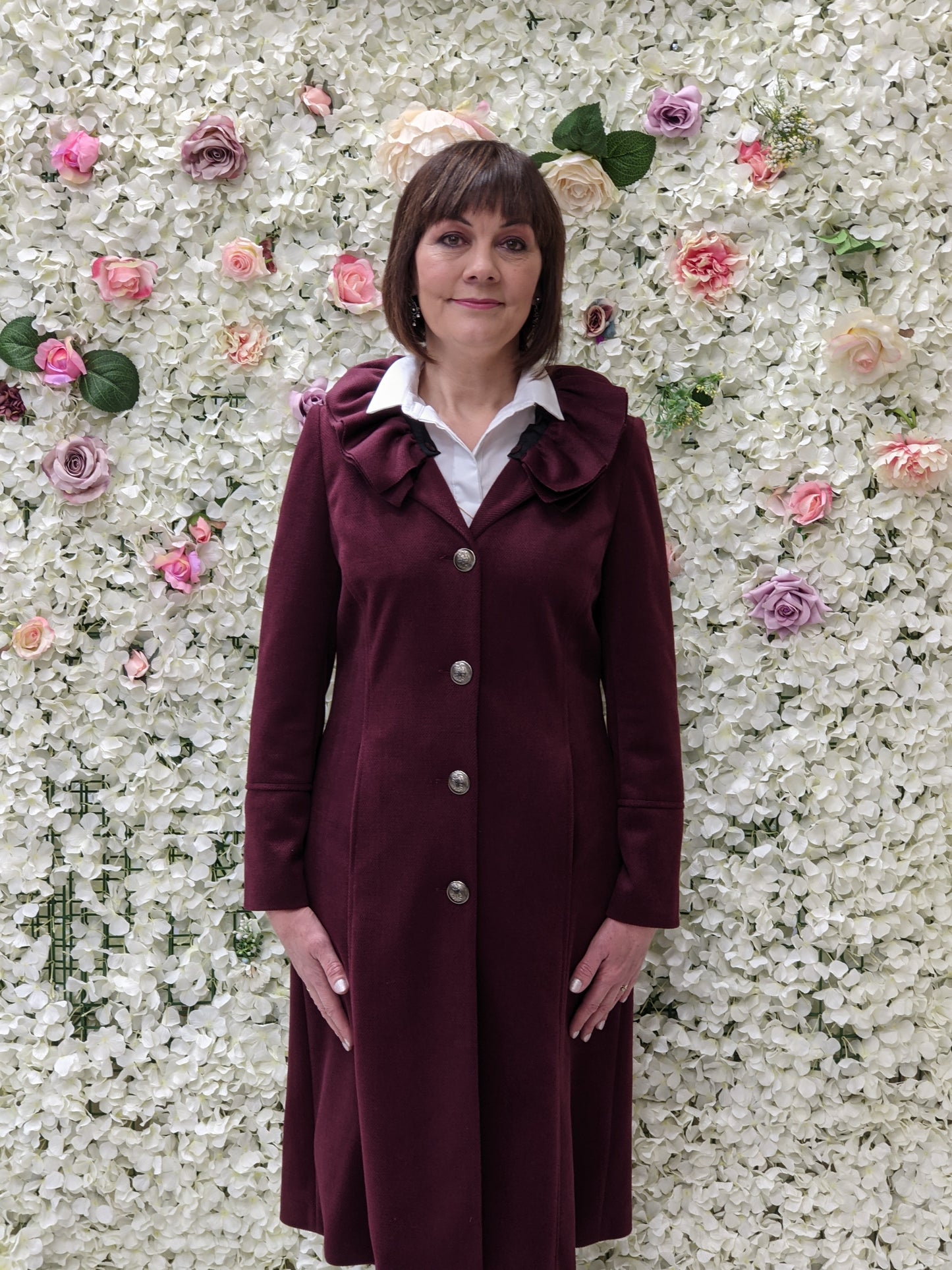 Coco doll burgundy coat