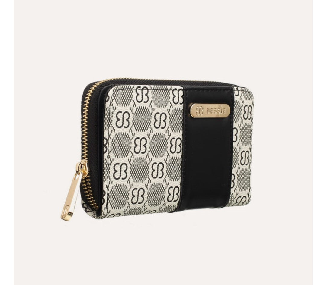 white/black purse