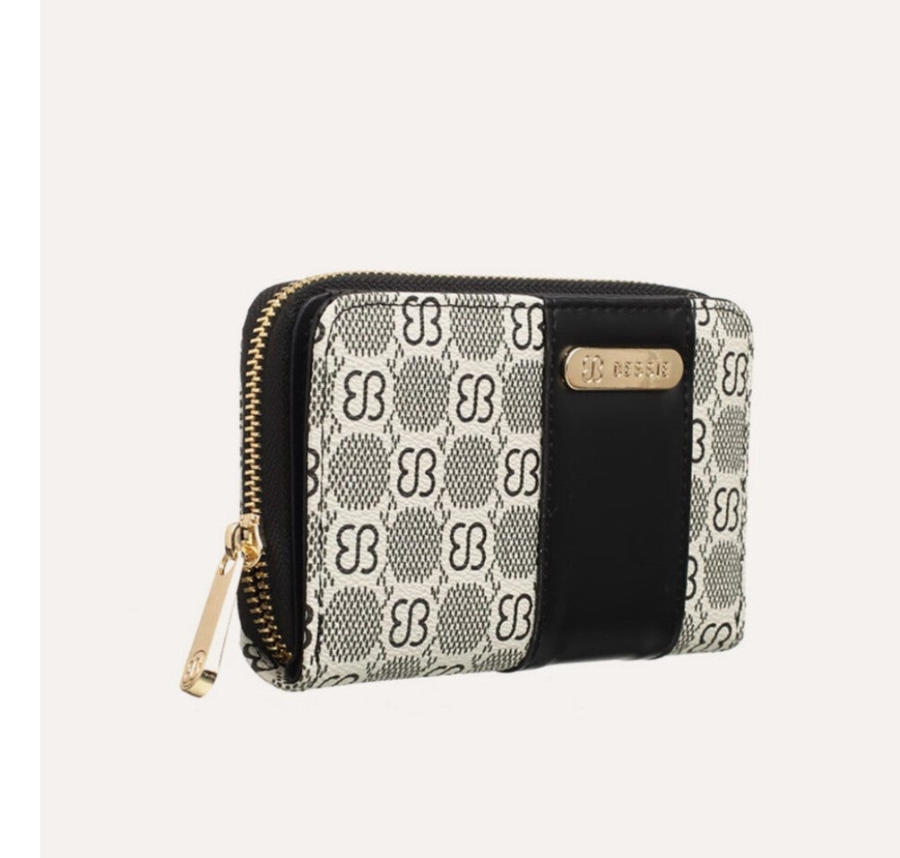 white/black purse