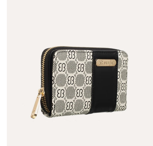 white/black purse