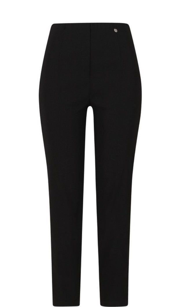 lena black lattice trouser