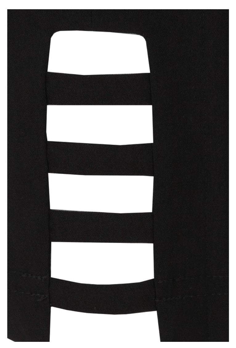 lena black lattice trouser