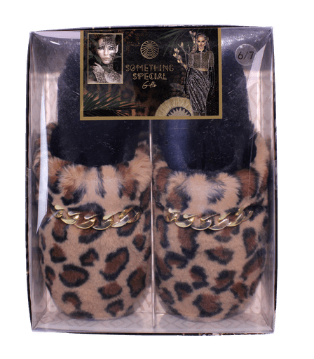 Animal print slippers