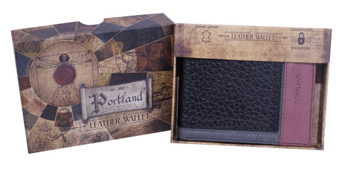 Real leather black multi leather wallet